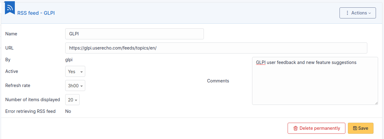 Characteristics of a RSS feed