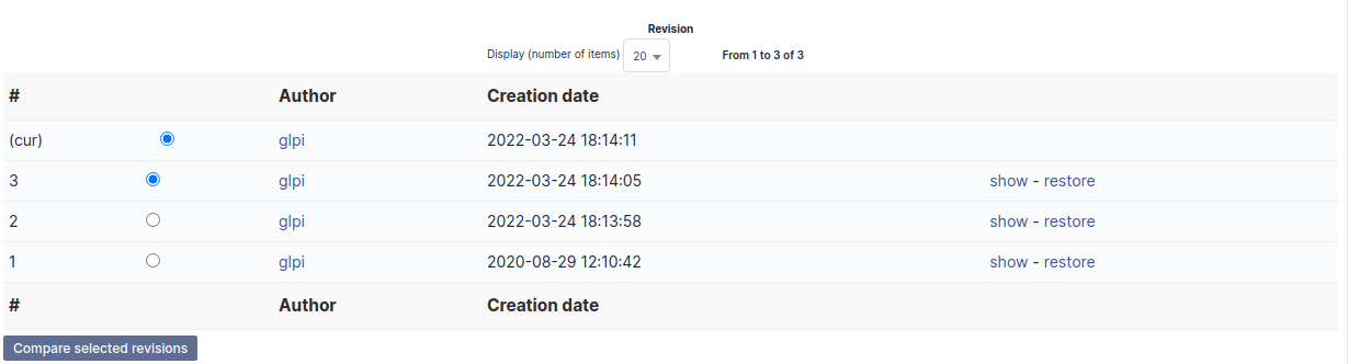 Article revisions
