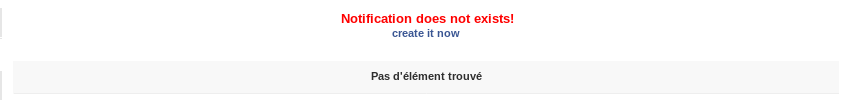 No saved search notification message