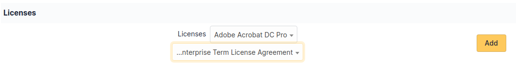 Adding a license